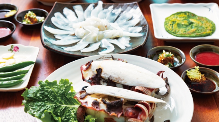 갑오징어회/먹찜